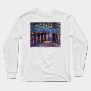 Starry Night Over the Rhone by Vincent van Gogh Long Sleeve T-Shirt